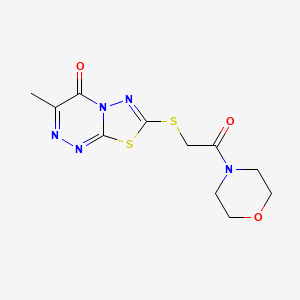 B2749866 3-Methyl-7-(2-morpholin-4-yl-2-oxoethyl)sulfanyl-[1,3,4]thiadiazolo[2,3-c][1,2,4]triazin-4-one CAS No. 869073-67-6