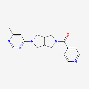 [2-(6-Methylpyrimidin-4-yl)-1,3,3a,4,6,6a-hexahydropyrrolo[3,4-c]pyrrol-5-yl]-pyridin-4-ylmethanone