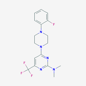 4-[4-(2-fluorophenyl)piperazin-1-yl]-N,N-dimethyl-6-(trifluoromethyl)pyrimidin-2-amine