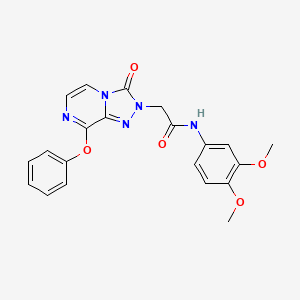 molecular formula C21H19N5O5 B2749878 N-(3,4-dimethoxyphenyl)-2-(3-oxo-8-phenoxy-[1,2,4]triazolo[4,3-a]pyrazin-2(3H)-yl)acetamide CAS No. 1251601-88-3