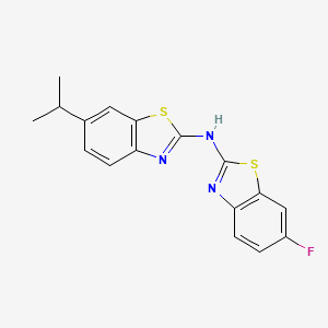molecular formula C17H14FN3S2 B2749886 N-(6-fluoro-1,3-benzothiazol-2-yl)-6-propan-2-yl-1,3-benzothiazol-2-amine CAS No. 862975-34-6