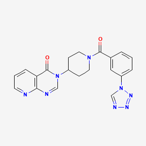 molecular formula C20H18N8O2 B2749900 3-(1-(3-(1H-tetrazol-1-yl)benzoyl)piperidin-4-yl)pyrido[2,3-d]pyrimidin-4(3H)-one CAS No. 2034535-17-4