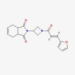 molecular formula C18H18N2O4 B2749907 (E)-2-(1-(3-(furan-2-yl)acryloyl)azetidin-3-yl)-3a,4,7,7a-tetrahydro-1H-isoindole-1,3(2H)-dione CAS No. 1798981-51-7
