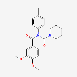 molecular formula C22H26N2O4 B2749911 N-(3,4-二甲氧基苯甲酰)-N-(对甲苯基)哌啶-1-甲酰胺 CAS No. 899755-33-0