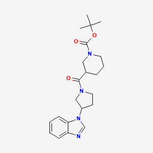 tert-butyl 3-(3-(1H-benzo[d]imidazol-1-yl)pyrrolidine-1-carbonyl)piperidine-1-carboxylate