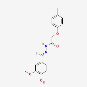 molecular formula C17H18N2O4 B2749921 N'-(4-羟基-3-甲氧基苄基亚甲基)-2-(4-甲基苯氧基)乙酰肼 CAS No. 93649-72-0