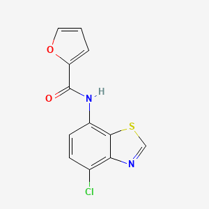 molecular formula C12H7ClN2O2S B2749925 N-(4-氯苯并[d]噻唑-7-基)呋喃-2-甲酰胺 CAS No. 941918-37-2