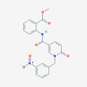 molecular formula C21H17N3O6 B2749936 Methyl 2-(1-(3-nitrobenzyl)-6-oxo-1,6-dihydropyridine-3-carboxamido)benzoate CAS No. 899741-49-2