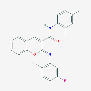 molecular formula C24H18F2N2O2 B2749944 (2Z)-2-[(2,5-difluorophenyl)imino]-N-(2,4-dimethylphenyl)-2H-chromene-3-carboxamide CAS No. 1327193-78-1