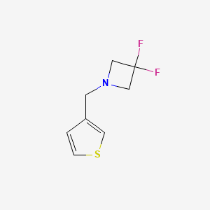 molecular formula C8H9F2NS B2749945 3,3-Difluoro-1-(thiophen-3-ylmethyl)azetidine CAS No. 2320515-12-4