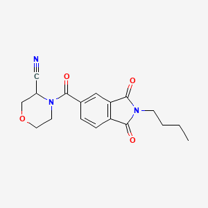 4-(2-Butyl-1,3-dioxoisoindole-5-carbonyl)morpholine-3-carbonitrile