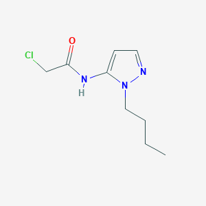 molecular formula C9H14ClN3O B2749955 N-(2-butyl-2,3-dihydro-1H-pyrazol-3-ylidene)-2-chloroacetamide CAS No. 1379396-08-3