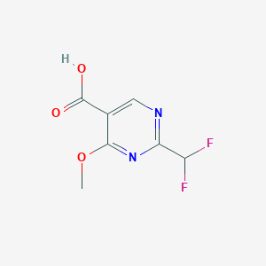 molecular formula C7H6F2N2O3 B2749960 2-(Difluoromethyl)-4-methoxypyrimidine-5-carboxylic acid CAS No. 2248269-74-9