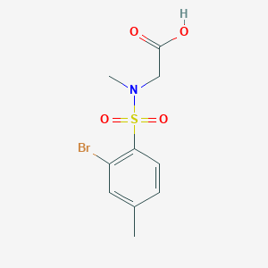 molecular formula C10H12BrNO4S B2749966 2-[(2-Bromo-4-methylphenyl)sulfonyl-methylamino]acetic acid CAS No. 1098391-73-1