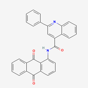 molecular formula C30H18N2O3 B2749967 N-(9,10-dioxo-9,10-dihydroanthracen-1-yl)-2-phenylquinoline-4-carboxamide CAS No. 392251-26-2