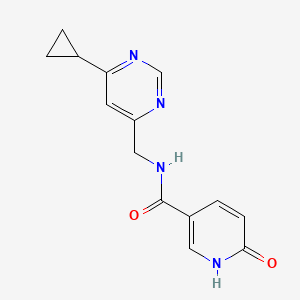 molecular formula C14H14N4O2 B2749971 N-((6-cyclopropylpyrimidin-4-yl)methyl)-6-hydroxynicotinamide CAS No. 2189435-07-0