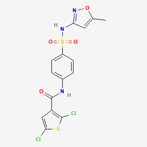 molecular formula C15H11Cl2N3O4S2 B2749973 2,5-dichloro-N-(4-(N-(5-methylisoxazol-3-yl)sulfamoyl)phenyl)thiophene-3-carboxamide CAS No. 329227-20-5