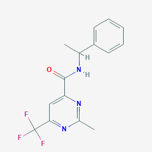 2-Methyl-N-(1-phenylethyl)-6-(trifluoromethyl)pyrimidine-4-carboxamide