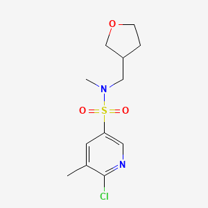 6-Chloro-N,5-dimethyl-N-(oxolan-3-ylmethyl)pyridine-3-sulfonamide