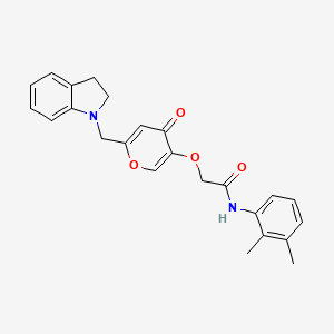 molecular formula C24H24N2O4 B2749983 N-(2,3-dimethylphenyl)-2-((6-(indolin-1-ylmethyl)-4-oxo-4H-pyran-3-yl)oxy)acetamide CAS No. 898417-13-5