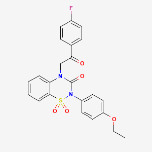 molecular formula C23H19FN2O5S B2749989 2-(4-乙氧苯基)-4-[2-(4-氟苯基)-2-氧代乙基]-2H-1,2,4-苯并噻二嗪-3(4H)-酮-1,1-二氧化物 CAS No. 896682-21-6