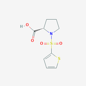 molecular formula C9H11NO4S2 B2749992 (2S)-1-thiophen-2-ylsulfonylpyrrolidine-2-carboxylic acid CAS No. 82068-22-2