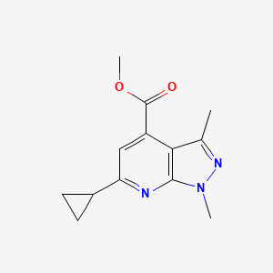 methyl 6-cyclopropyl-1,3-dimethyl-1H-pyrazolo[3,4-b]pyridine-4-carboxylate