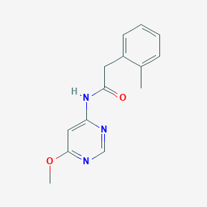 molecular formula C14H15N3O2 B2750005 N-(6-甲氧嘧啶-4-基)-2-(邻甲苯基)乙酰胺 CAS No. 1396867-91-6