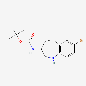 molecular formula C15H21BrN2O2 B2750010 叔丁基-N-(7-溴-2,3,4,5-四氢-1H-1-苯并噁啉-3-基)甲酸酯 CAS No. 2193067-26-2