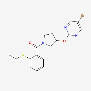 5-Bromo-2-({1-[2-(ethylsulfanyl)benzoyl]pyrrolidin-3-yl}oxy)pyrimidine