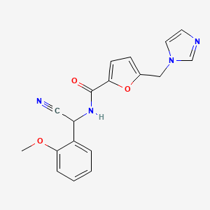 N-[cyano(2-methoxyphenyl)methyl]-5-[(1H-imidazol-1-yl)methyl]furan-2-carboxamide