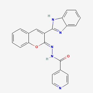 N'-[(2Z)-3-(1H-benzimidazol-2-yl)-2H-chromen-2-ylidene]pyridine-4-carbohydrazide