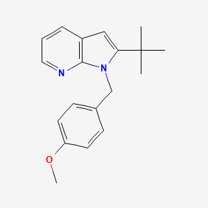 molecular formula C19H22N2O B2750020 2-(tert-butyl)-1-(4-methoxybenzyl)-1H-pyrrolo[2,3-b]pyridine CAS No. 478081-48-0
