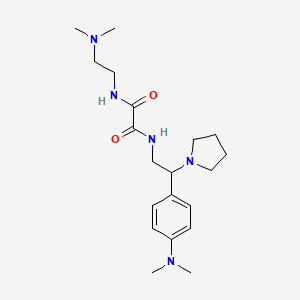 molecular formula C20H33N5O2 B2750024 N1-(2-(二甲基氨基)乙基)-N2-(2-(4-(二甲基氨基)苯基)-2-(吡咯烷-1-基)乙基)草酰胺 CAS No. 900005-67-6