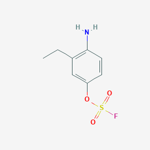 molecular formula C8H10FNO3S B2750027 1-Amino-2-ethyl-4-fluorosulfonyloxybenzene CAS No. 2411309-21-0