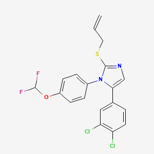 2-(allylthio)-5-(3,4-dichlorophenyl)-1-(4-(difluoromethoxy)phenyl)-1H-imidazole