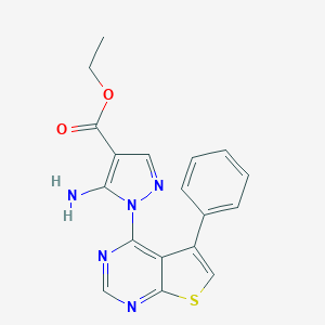 Ethyl 5-amino-1-(5-phenylthieno[2,3-d]pyrimidin-4-yl)pyrazole-4-carboxylate