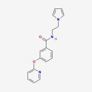 molecular formula C18H17N3O2 B2750033 N-(2-(1H-吡咯-1-基)乙基)-3-(吡啶-2-氧基)苯甲酰胺 CAS No. 1797644-17-7