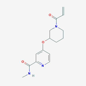 molecular formula C15H19N3O3 B2750035 N-Methyl-4-(1-prop-2-enoylpiperidin-3-yl)oxypyridine-2-carboxamide CAS No. 2361883-71-6