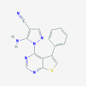 5-Amino-1-(5-phenylthieno[2,3-d]pyrimidin-4-yl)pyrazole-4-carbonitrile
