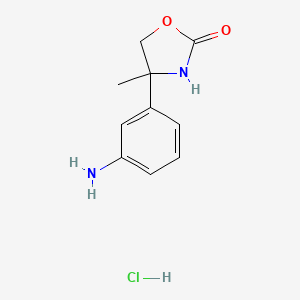 4-(3-Aminophenyl)-4-methyl-1,3-oxazolidin-2-one hydrochloride