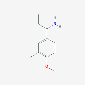 molecular formula C11H17NO B2750044 [1-(4-甲氧基-3-甲基苯基)丙基]胺 CAS No. 105321-37-7