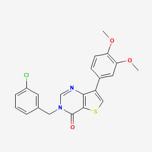 3-(3-chlorobenzyl)-7-(3,4-dimethoxyphenyl)thieno[3,2-d]pyrimidin-4(3H)-one