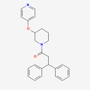 molecular formula C25H26N2O2 B2750057 3,3-Diphenyl-1-(3-(pyridin-4-yloxy)piperidin-1-yl)propan-1-one CAS No. 2034573-17-4