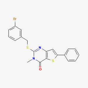 4-{4-[(3-Fluorophenyl)acetyl]piperazin-1-yl}-6-(3-methoxyphenyl)pyrimidine