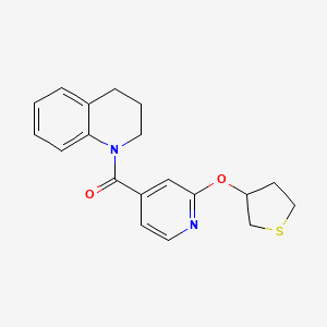 molecular formula C19H20N2O2S B2750063 (3,4-dihydroquinolin-1(2H)-yl)(2-((tetrahydrothiophen-3-yl)oxy)pyridin-4-yl)methanone CAS No. 2034620-91-0