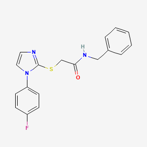 N-benzyl-2-((1-(4-fluorophenyl)-1H-imidazol-2-yl)thio)acetamide