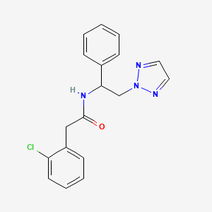 molecular formula C18H17ClN4O B2750068 2-(2-氯苯基)-N-(1-苯基-2-(2H-1,2,3-三唑-2-基)乙基)乙酰胺 CAS No. 2034559-15-2