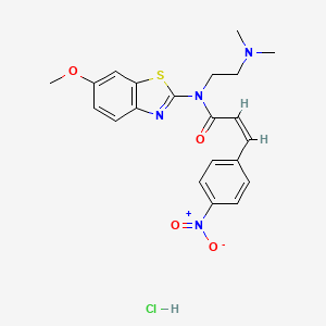 (Z)-N-(2-(dimethylamino)ethyl)-N-(6-methoxybenzo[d]thiazol-2-yl)-3-(4-nitrophenyl)acrylamide hydrochloride