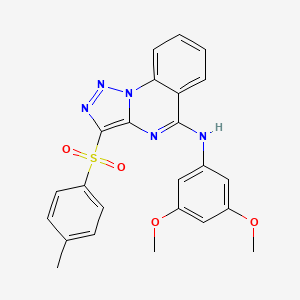 molecular formula C24H21N5O4S B2750071 N-(3,5-dimethoxyphenyl)-3-[(4-methylphenyl)sulfonyl][1,2,3]triazolo[1,5-a]quinazolin-5-amine CAS No. 899348-59-5